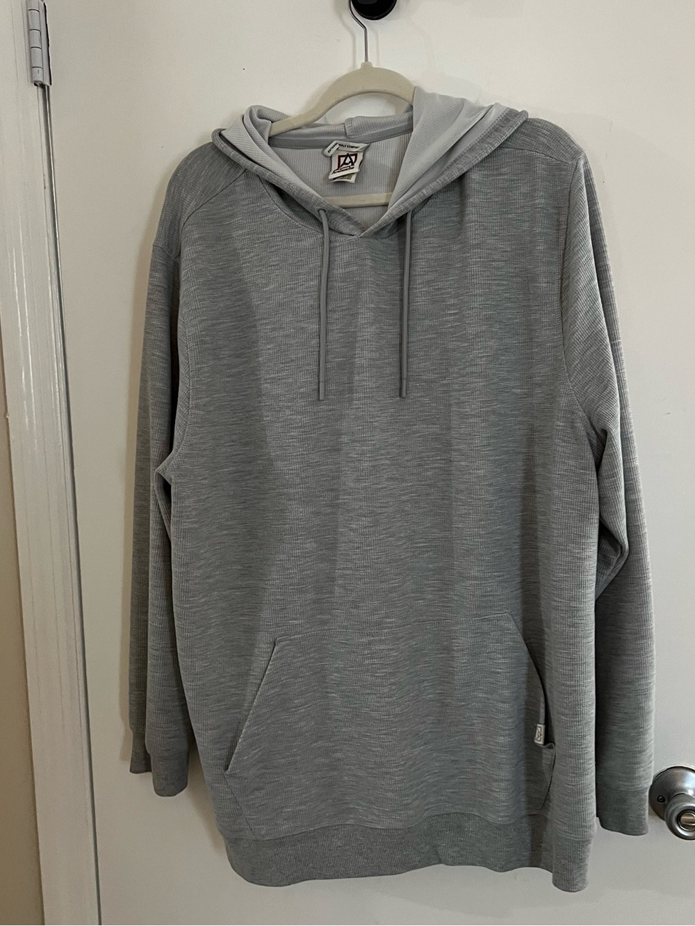 Men's Gray Hooded Pullover Sweatshirt